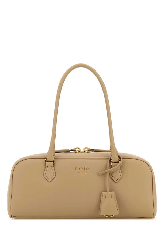 Prada Bauletto Shoulder Bag — Beige in Beige Leather from HEWI