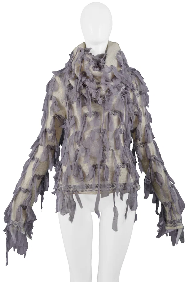 Dior Oversized Bow Sweater 2000 in Nylon from Resurrection Vintage