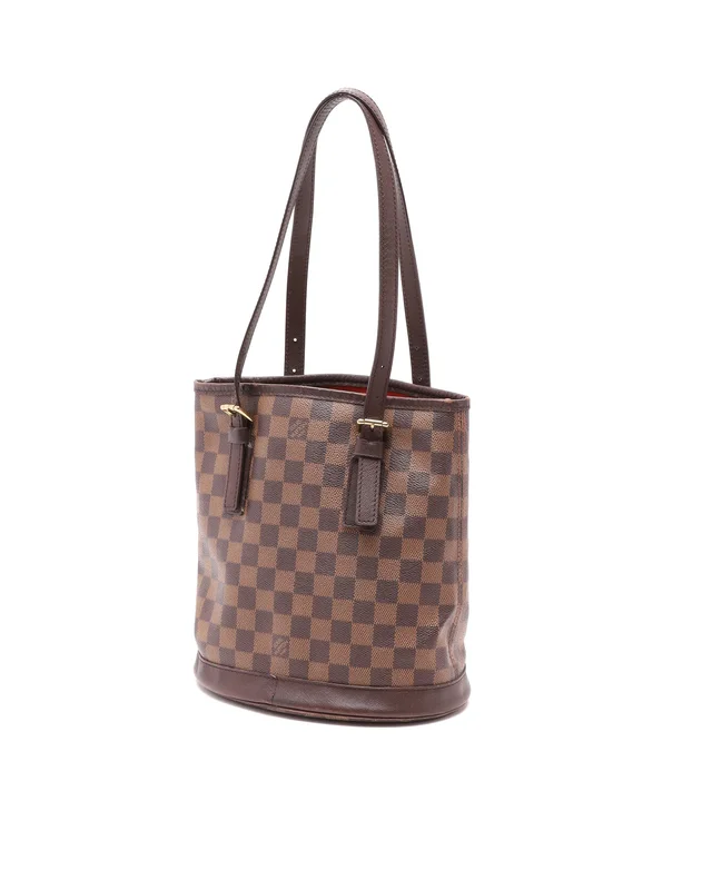 Louis Vuitton Damier Ebene Marais Bucket Bag in Brown Canvas from A Retro Tale, photo 2 of 9