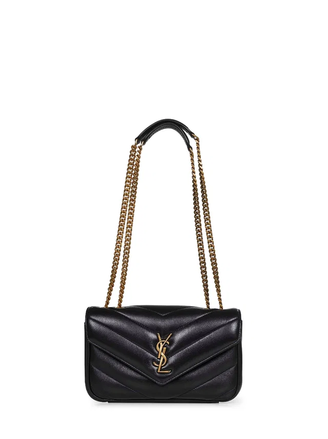Saint Laurent Loulou Shoulder Bag — Black Lambskin in Black Lambskin from HEWI