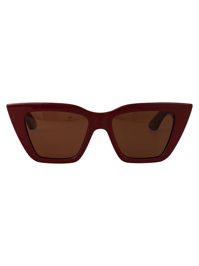 Alexander McQueen Am0507s Sunglasses — Burgundy Injected in Burgundy from HEWI
