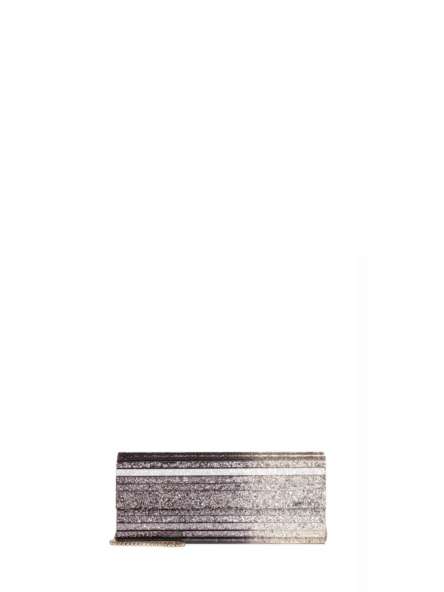 Jimmy Choo Sweetie Clutch — Black Viscose in Black Silk from HEWI