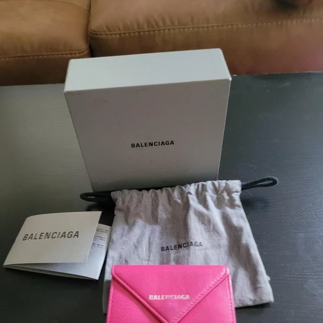Balenciaga Women's Wallet - Pink in pink from Depop, photo 1 of 1
