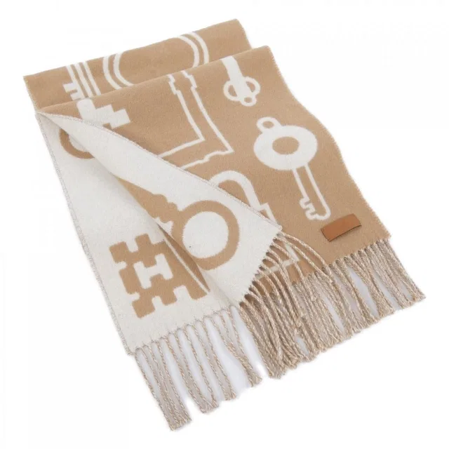 Hermès Casaque Keys Collection Scarf in Cashmere from The Reluxe