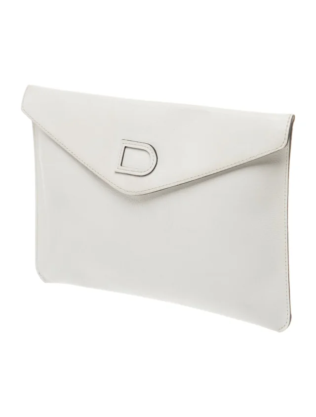 Delvaux Leather Clutch in white Leather from The RealReal, photo 3 of 6