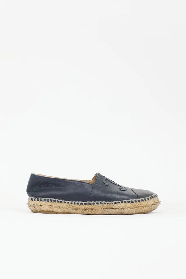 Chanel Leather CC Espadrille Flat in Leather from VSP Consignment