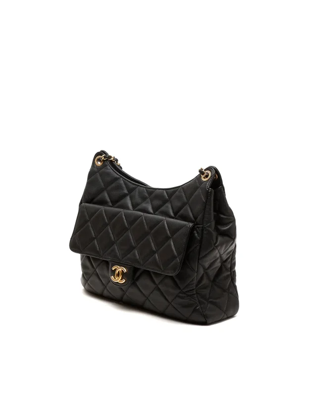Chanel Caviar Large Wavy CC Bag in Caviar leather from A Retro Tale, photo 2 of 9