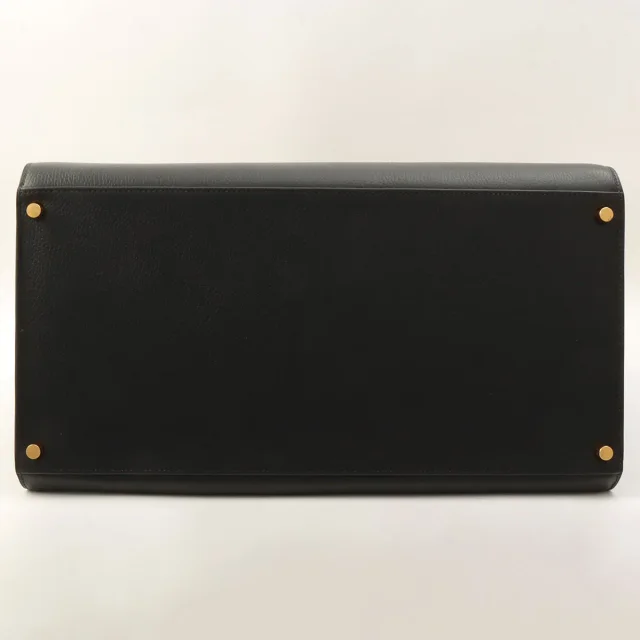 Hermès 1994 Airport 45 Black/Natural in Black from VINTAGE QOO TOKYO, photo 10 of 16