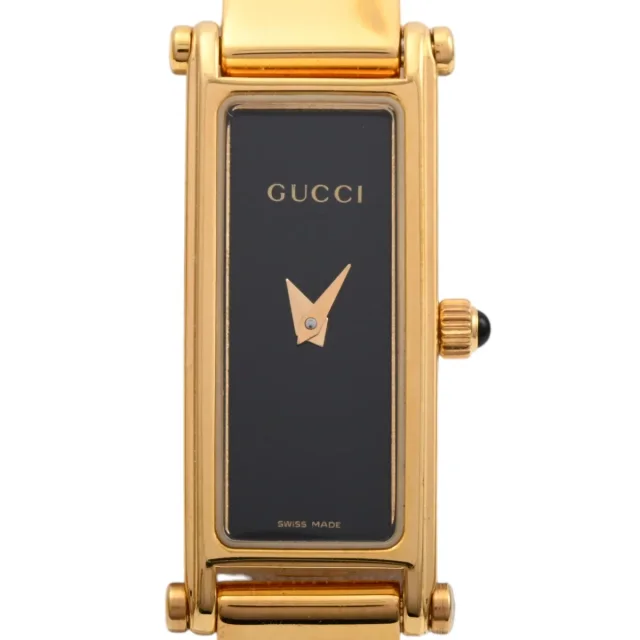 Gucci Rectangular Watch 1500L Quartz Black in Black from VINTAGE QOO TOKYO, photo 5 of 7