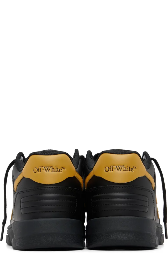Off-White Black 'Out Of Office' Calf Leather Sneakers, photo 2 of 5 from SSENSE