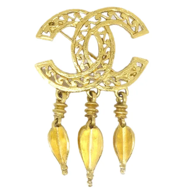 Chanel 1995 Fretwork Paisley CC Brooch from AMORE Vintage Tokyo
