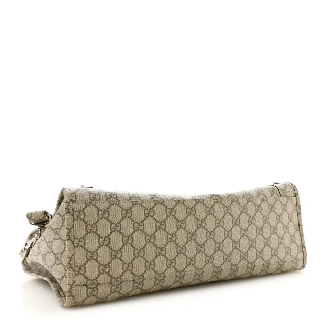 Balenciaga X GUCCI GG Supreme Monogram Neo Classic Silver Hardware City Beige Ebony in Beige Coated canvas from FASHIONPHILE, photo 5 of 14