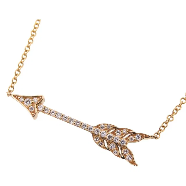 Tiffany & Co. Arrow Necklace Pink Gold 18k Diamond in Pink from The Reluxe