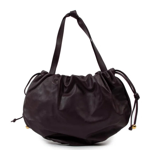 Bottega Veneta Medium Bulb Grape Leather Bag in Leather from Labellov