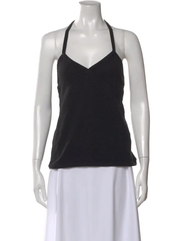 Khaite Halterneck Sleeveless Top in black from The RealReal