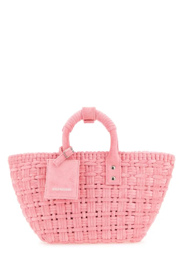 Balenciaga Bistro Xs Top Handle Bag — Pink T Tpu in Pink Woven leather from HEWI