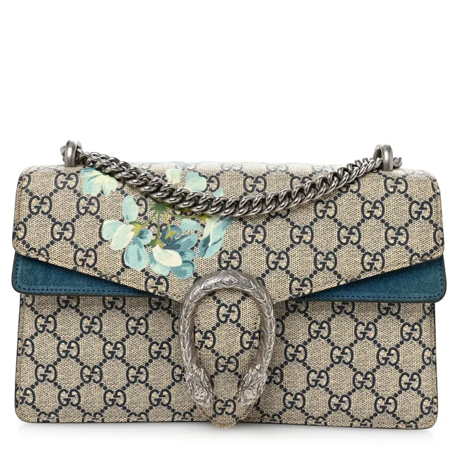 Gucci Dionysus GG Supreme Blooms Coated Canvas Bag - Beige & Navy in Beige Coated canvas from H&T