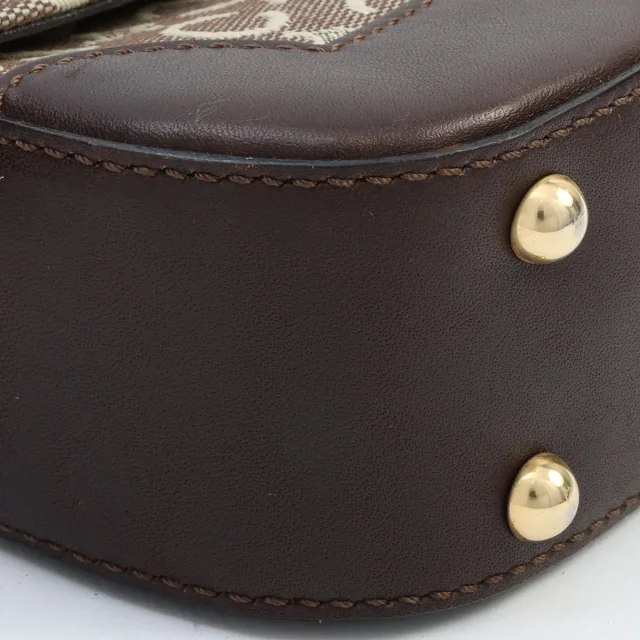 Celine C Macadam One-Shoulder Bag Beige/Brown in Brown Canvas from VINTAGE QOO TOKYO, photo 8 of 16