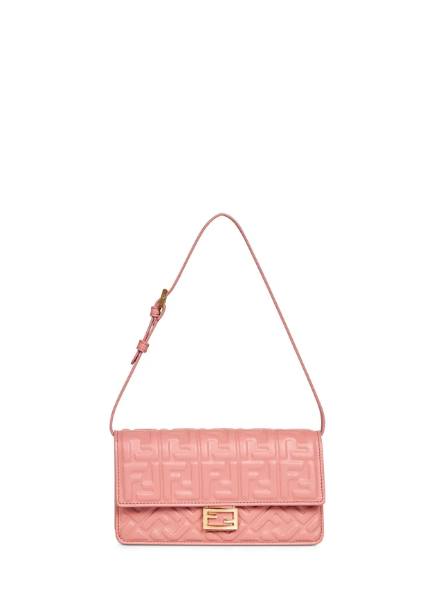 Fendi Baguette Shoulder Bag — Pink Lambskin in Pink Lambskin from HEWI