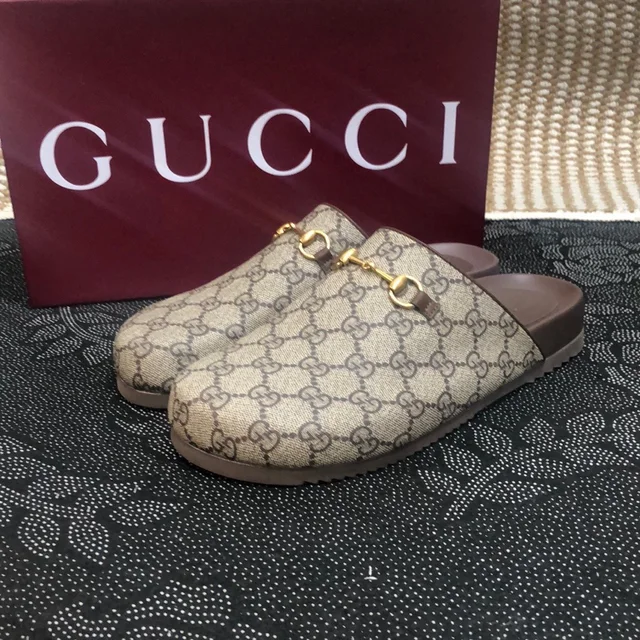 Gucci Women’s Brown Slippers in brown|red from Poshmark