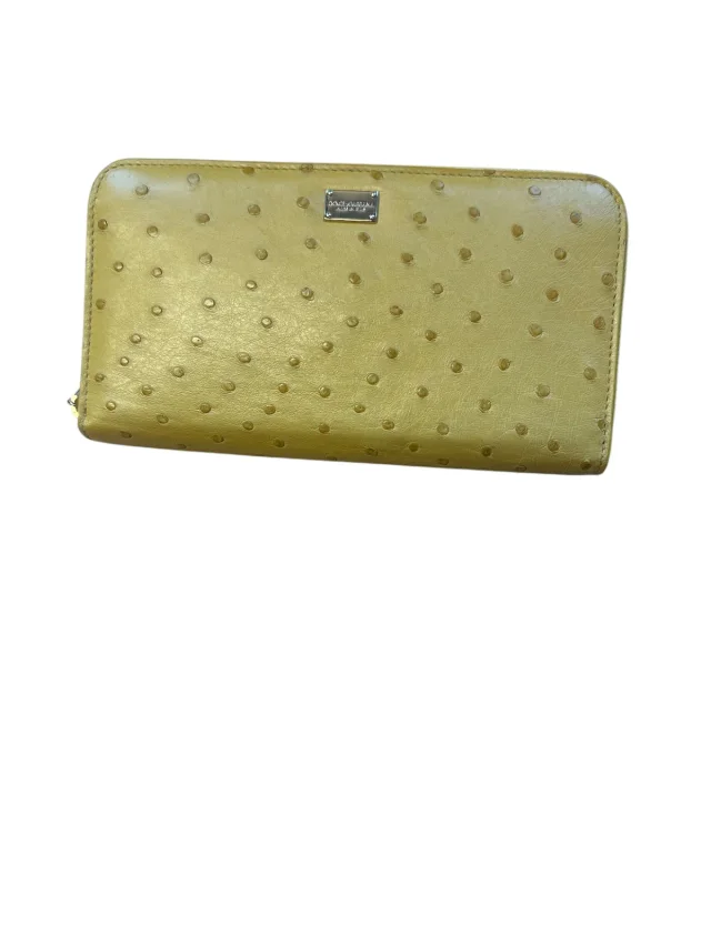 Dolce & Gabbana Wallet Yellow Logo Plate in Yellow from Luxury Promise