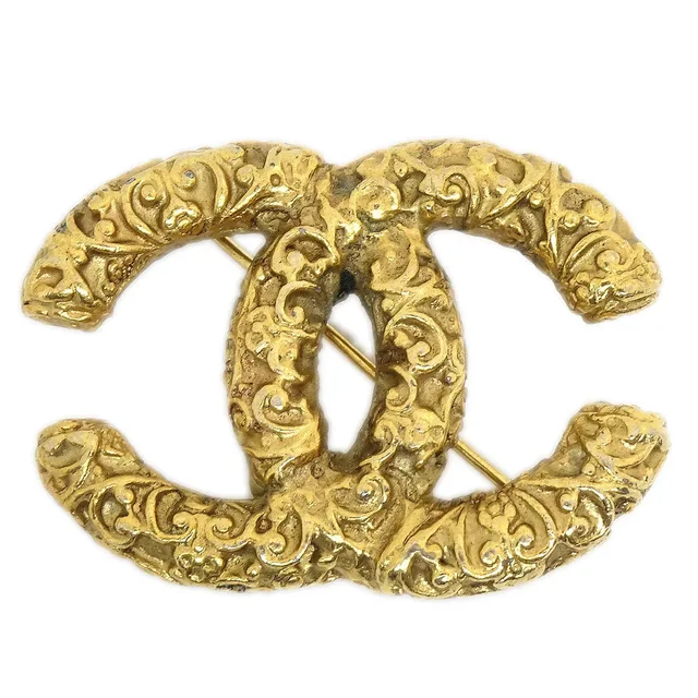 Chanel 1993 Florentine CC Brooch Small from AMORE Vintage Tokyo