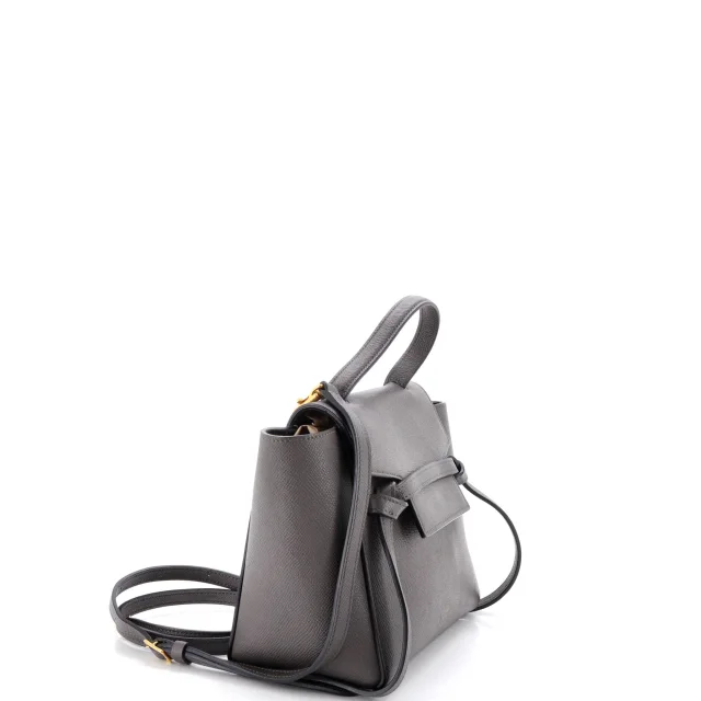 Celine Belt Bag Textured Leather Nano in gray Leather from Rebag, photo 3 of 8