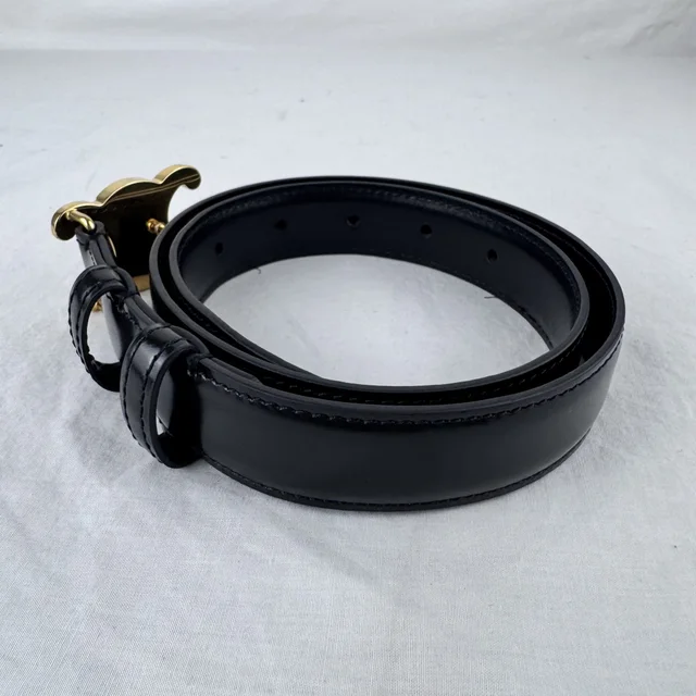 Celine Triomphe Belt in calfskin, Calfskin leather, Metal from Reowned, photo 5 of 5