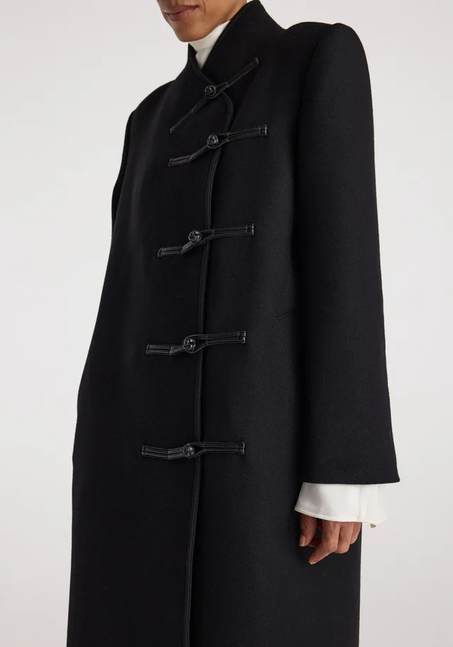 Róhe Pankou-closure wool coat, photo 6 of 6 from SENSER