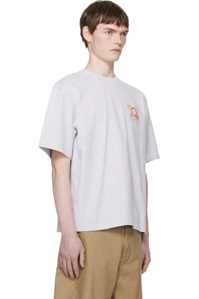 Casablanca Gray 'Collage D'Icônes Graphiques' Oversized T-shirt, photo 2 of 4 from SSENSE