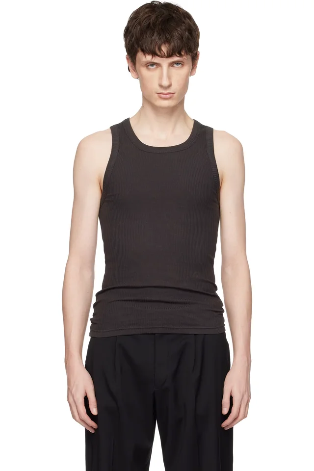 Black Base Rib Tank Top, image 1 of 1 from SSENSE