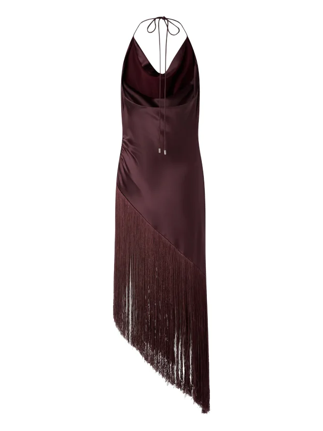 PINKO asymmetrical fringed dress, photo 2 of 2 from FARFETCH