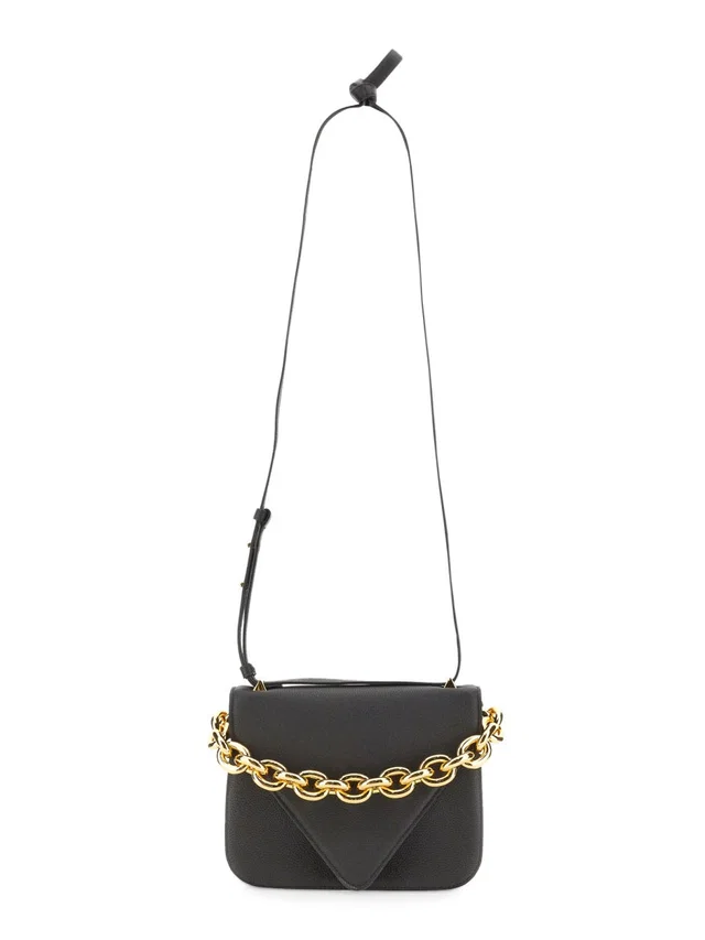 Bottega Veneta Suede Envelope Shoulder Bag — Black Leather in Black Suede from HEWI