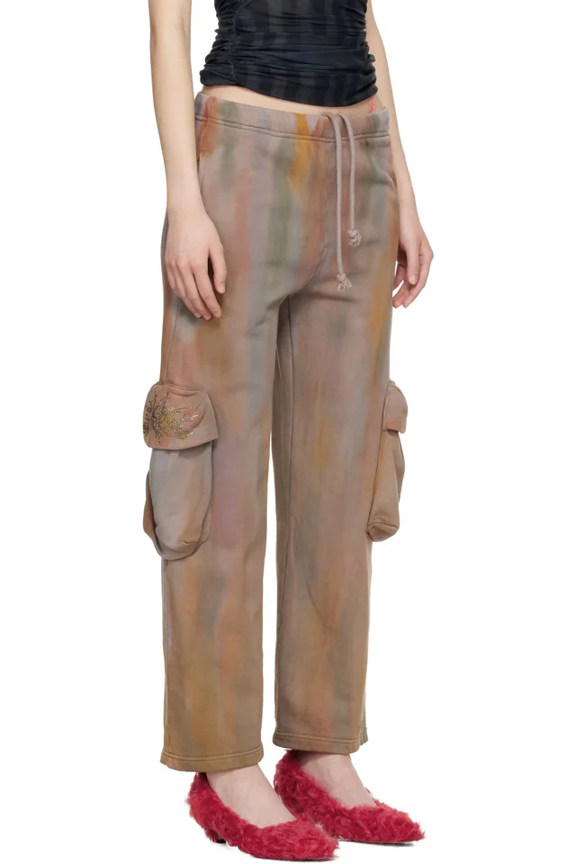 Collina Strada Gray Hand-Dyed Cargo Sweatpants, photo 2 of 4 from SSENSE