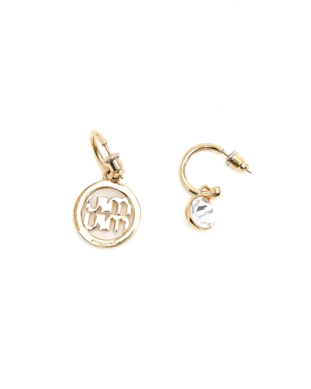 Miu Miu Logo Rhinestone Dangling Earrings from A Retro Tale, photo 2 of 2