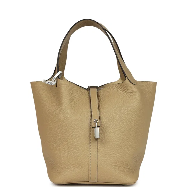 Hermès Picotin Lock 22 Trench Clemence Palladium Hardware in Clemence leather from Madison Avenue Couture