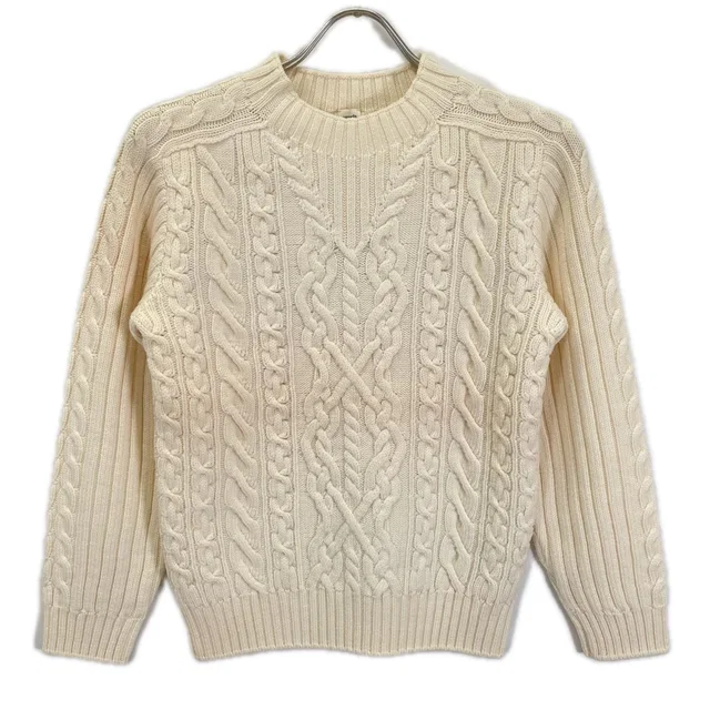 Hermès Cashmere Turtleneck Aran Knit Sweater 36 in Cashmere from The Reluxe