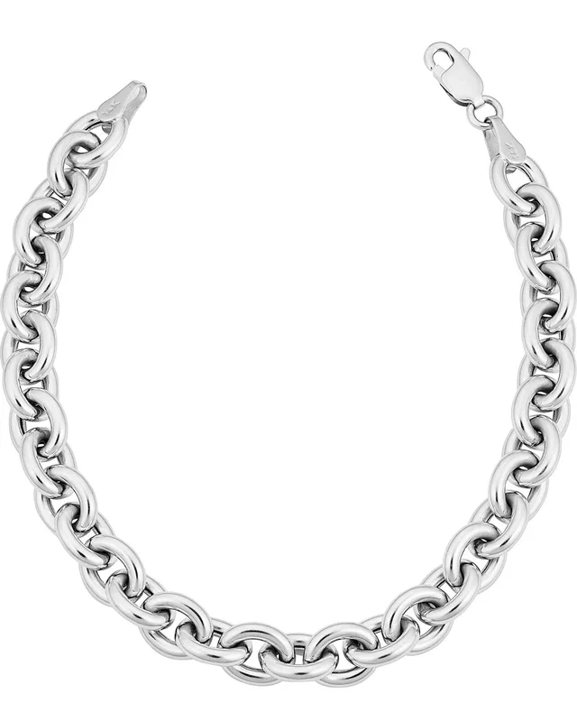 Italian Gold 14K Italian White Gold Rolo Link Chain Bracelet, image 1 of 1 from Rue La La