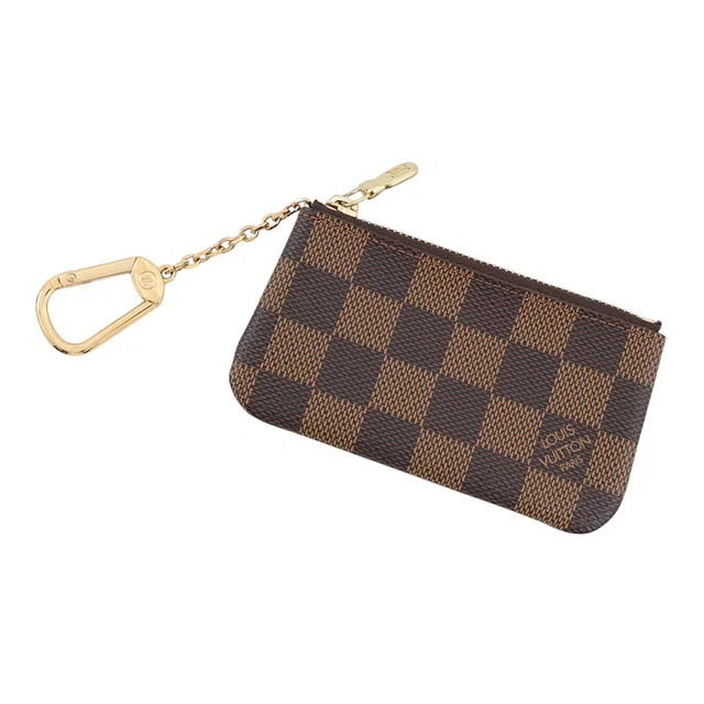 Louis Vuitton Card Key Case Pochette Cles BrownN62658 Damier Ebene Canvas in Brown Canvas from GALLERY RARE