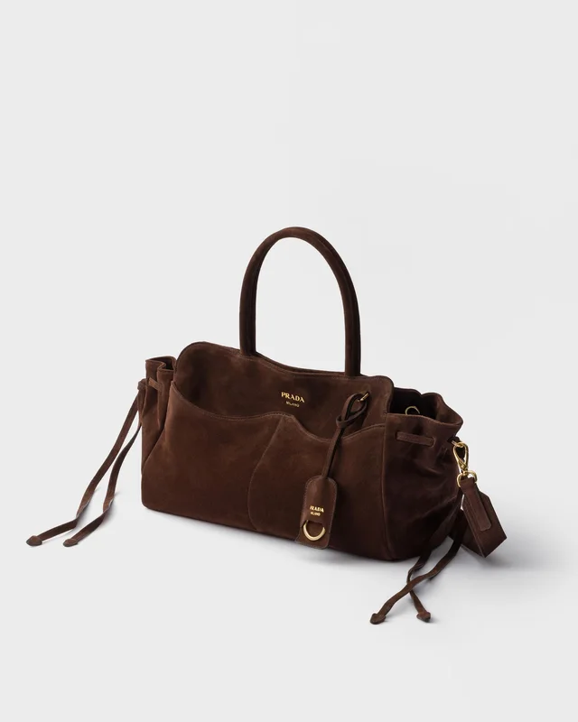 Prada Allusion large suede bag, photo 2 of 6 from SENSER