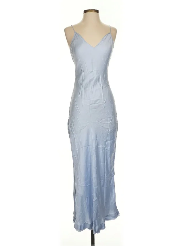 Jonathan Simkhai Pale Blue Slip Maxi Dress 100% Cupro in blue from Poshmark