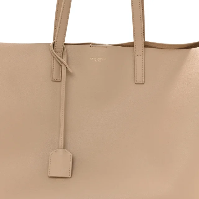 Saint Laurent Large Shopping Tote Dark Beige in Beige Calfskin from FASHIONPHILE, photo 9 of 13