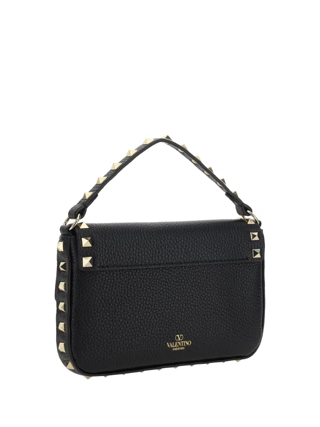 Valentino Garavani Rockstud Shoulder Bag — Black Calf Leather in Black Calfskin from HEWI