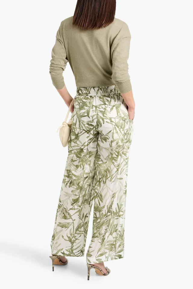 Brunello Cucinelli Metallic Knit Crew-Neck Sweater in Sage green, photo 3 of 4 from THE OUTNET