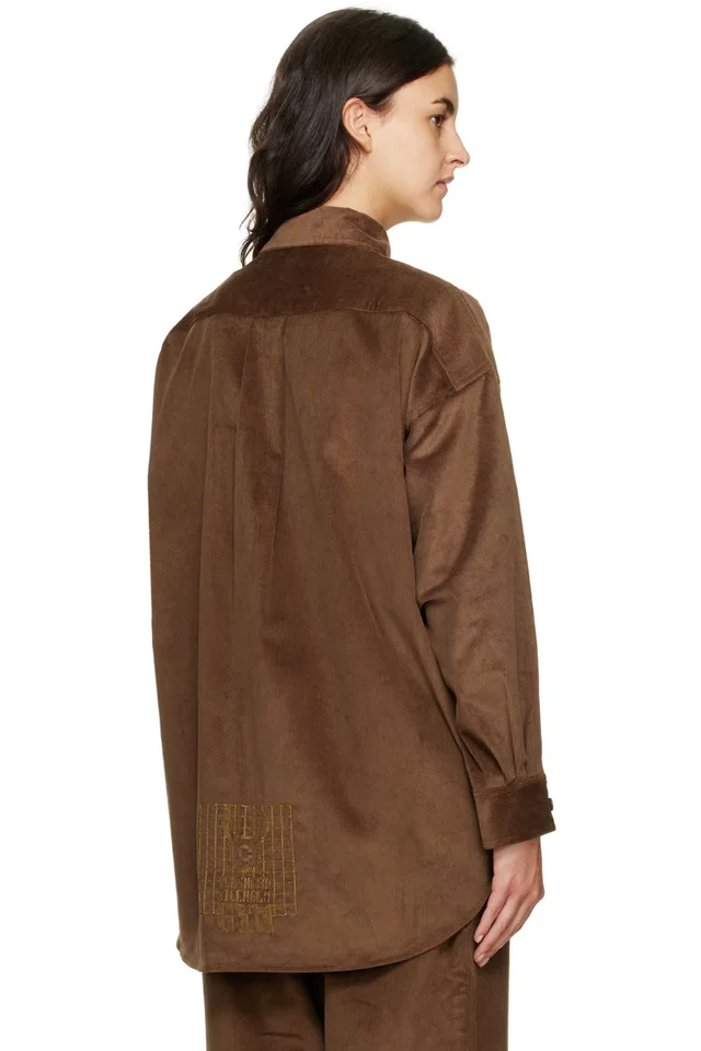 Bernhard Willhelm Brown Patch Pocket Shirt, photo 3 of 3 from SSENSE