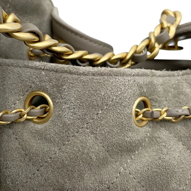 Chanel CHANEL25 ChainShoulder Bag GrayAS5293 suede Size Small in Suede from GALLERY RARE, photo 15 of 17
