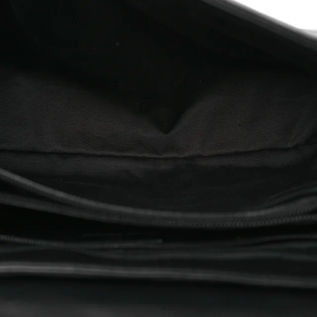 Saint Laurent Y Quilted Monogram Monochrome Large Loulou Chain Satchel Black in Black Calfskin from FASHIONPHILE, photo 5 of 15