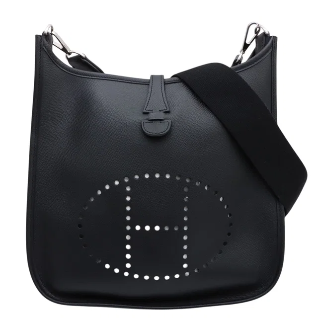 Hermès Evelyne II PM, 2007, Black in Black Epsom leather from VINTAGE QOO TOKYO