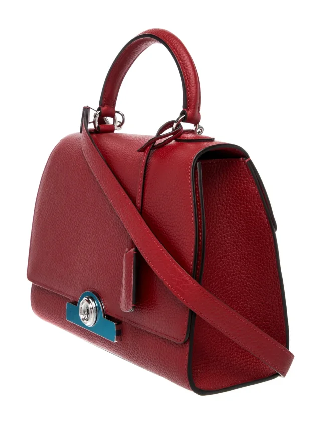 Moynat Top Handle Bag in red Leather from The RealReal, photo 3 of 6