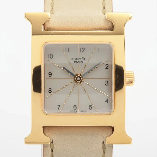 Hermès H Heure Watch in Leather from The Purse Affair